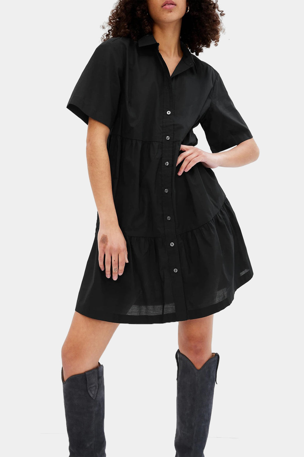 Gap - Tiered Mini Shirt Dress