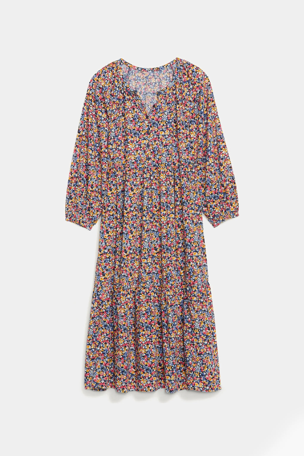 Old Navy - Printed Button-Front All-Day Midi Swing Dress