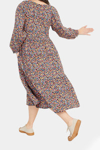 Thumbnail for Old Navy - Printed Button-Front All-Day Midi Swing Dress