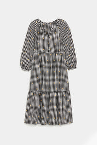 Thumbnail for Old Navy - Printed Button-Front All-Day Midi Swing Dress