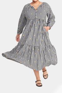 Thumbnail for Old Navy - Printed Button-Front All-Day Midi Swing Dress