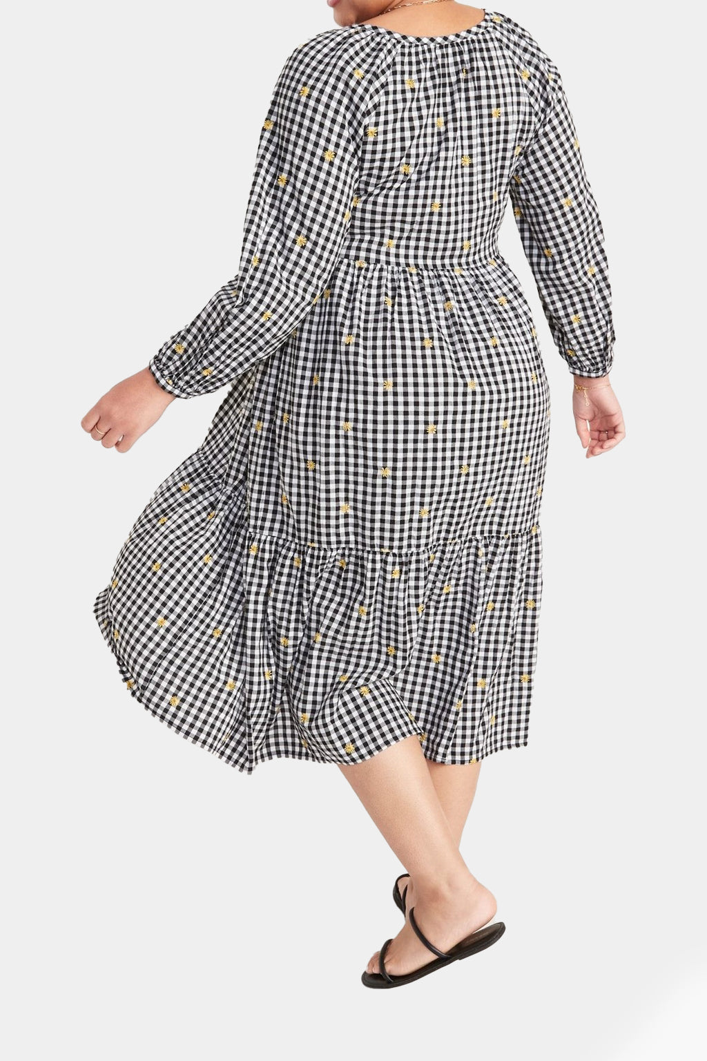 Old Navy - Printed Button-Front All-Day Midi Swing Dress