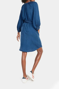 Thumbnail for Old Navy - Waist-Defined Poet Mini Shirt Dress