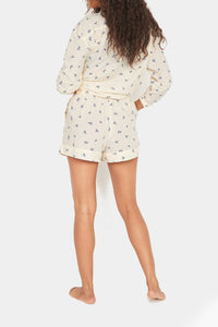 Thumbnail for Old Navy -High-Waisted Printed Pajama Shorts for Women -- 4-inch inseam