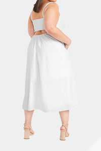 Thumbnail for Old Navy - Fit & Flare Sleeveless Cotton-Poplin Smocked-Bodice Midi Dress