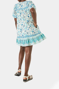 Thumbnail for Old Navy - Puff-Sleeve Printed Mini Swing Dress