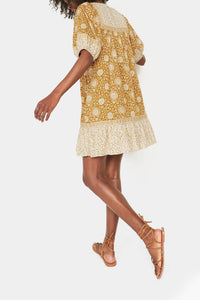 Thumbnail for Old Navy - Puff-Sleeve Printed Mini Swing Dress