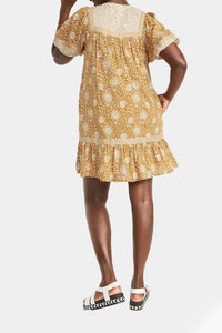Thumbnail for Old Navy - Puff-Sleeve Printed Mini Swing Dress