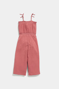 Thumbnail for Old Navy - Double-weave Smocked Shoulder-tie Jumpsuit for Girls