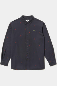 Thumbnail for Lacoste - Live Men's Boxy Fit Mini Rose Embroidery Cotton Shirt