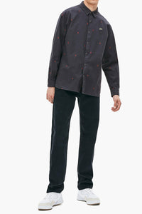 Thumbnail for Lacoste - Live Men's Boxy Fit Mini Rose Embroidery Cotton Shirt