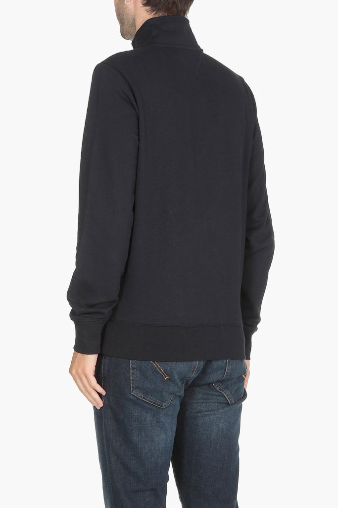 Tommy Hilfiger- Signature Flag Print Zip-Up Sweatshirt in Navy