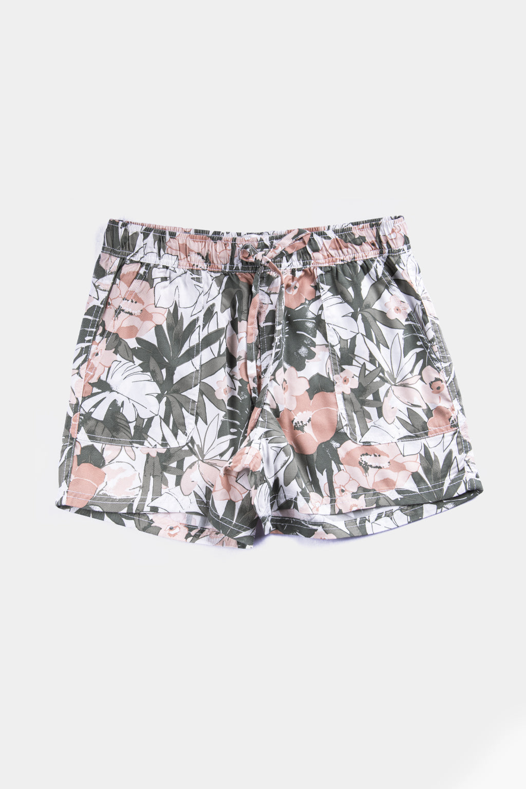 C&C Calfornia - Leaf Print Pork Chop Pocket Pull-On Shorts