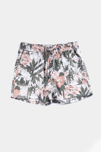 Thumbnail for C&C Calfornia - Leaf Print Pork Chop Pocket Pull-On Shorts