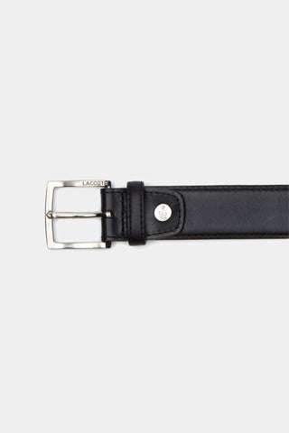 Lacoste - Engraved Tongue Buckle Leather Belt