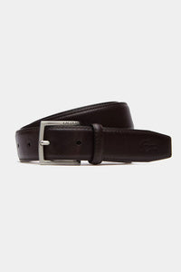 Thumbnail for Lacoste - Engraved Tongue Buckle Leather Belt