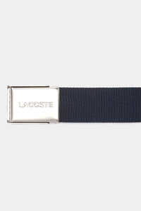 Thumbnail for Lacoste - Made In France Engraved Buckle Woven Fabric Belt