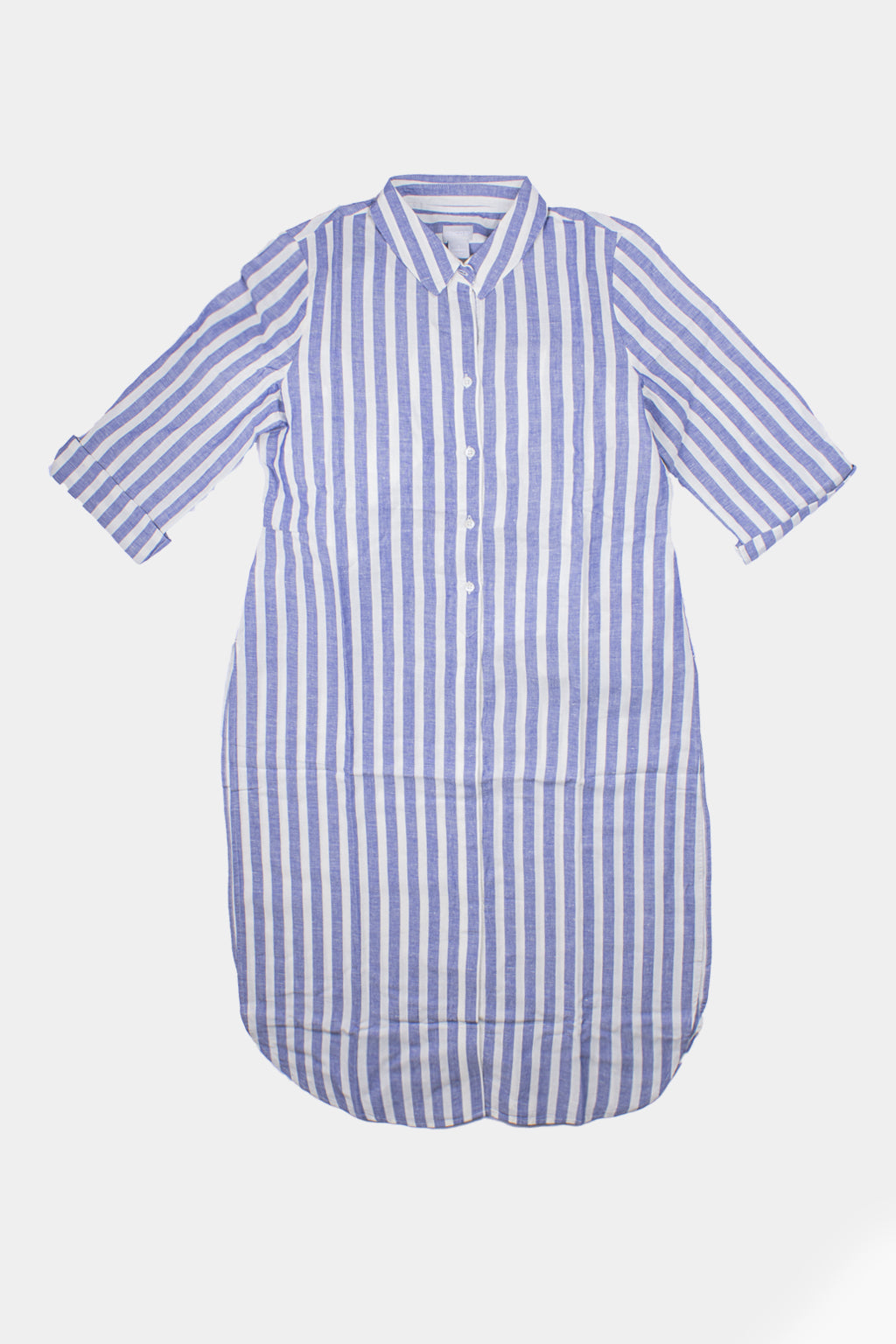 Chicos- Striped Linen-Blend Maxi Tunic