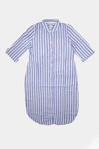 Thumbnail for Chicos- Striped Linen-Blend Maxi Tunic