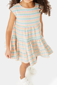 Thumbnail for Marks & Spencer - Cotton Seersucker Striped Dress