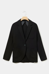 Thumbnail for Lacoste - Blazer in Stretch Milano Knit With Striped Side Bands Black