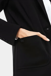 Thumbnail for Lacoste - Blazer in Stretch Milano Knit With Striped Side Bands Black