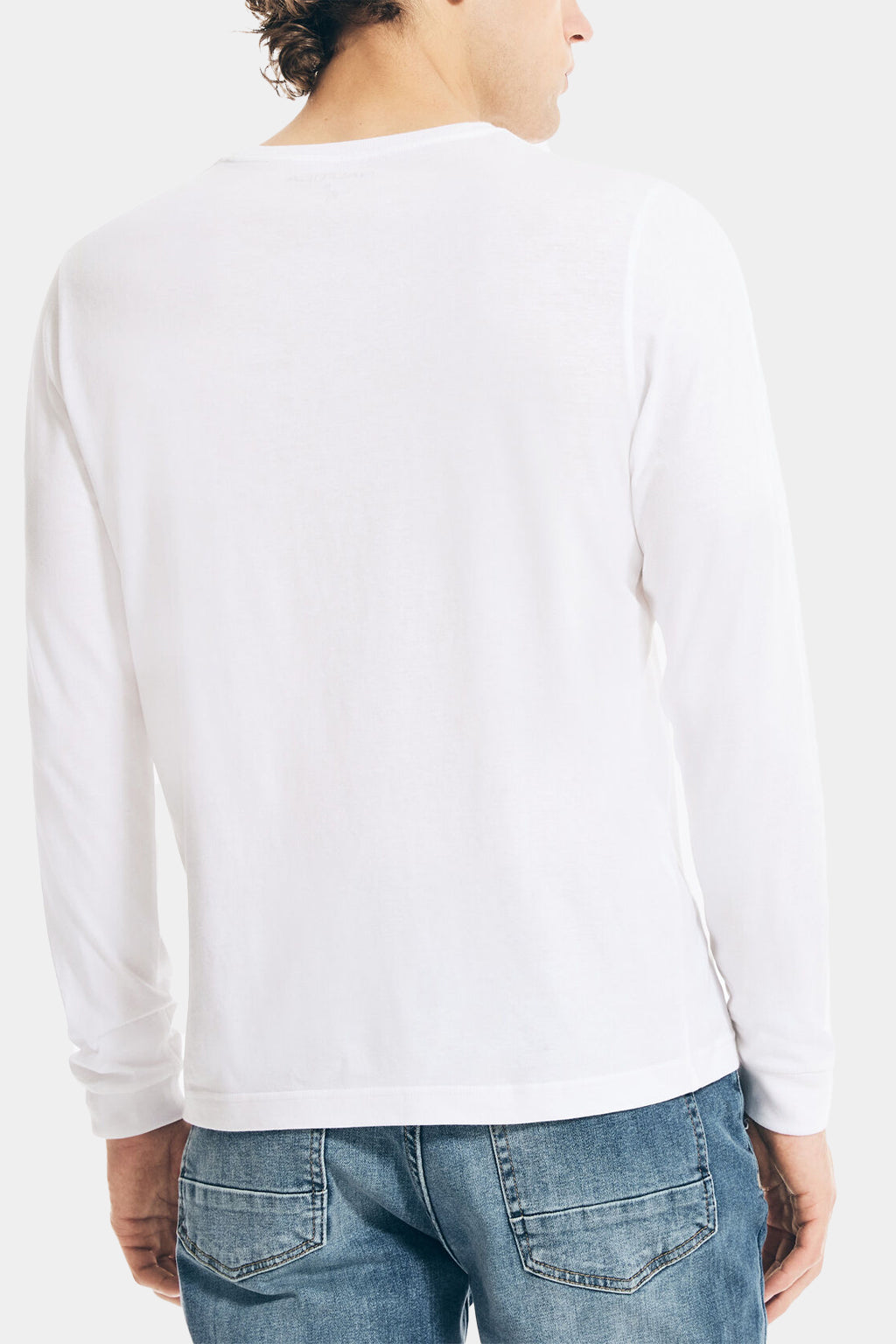 Nautica - Solid Long Sleeve Crewneck Tee T-Shirt