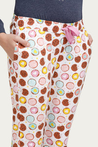 Thumbnail for Zivame - Lazy Days Cotton Pajama- off White n Print